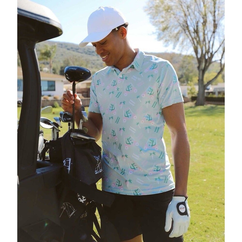 Tipsy Elves Men’s Golf Cart Gator Golf Polo XXL - Picture 3 of 9